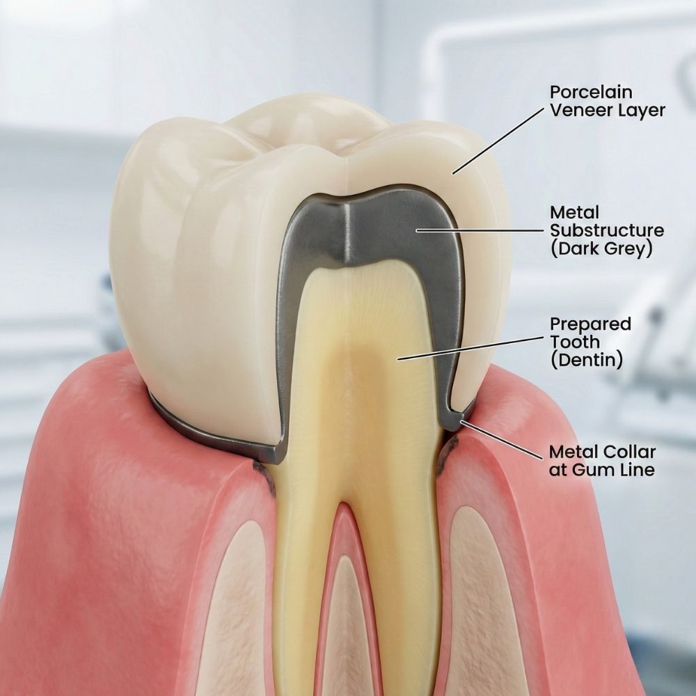 Metal-Porcelain-Crowns (PFM)